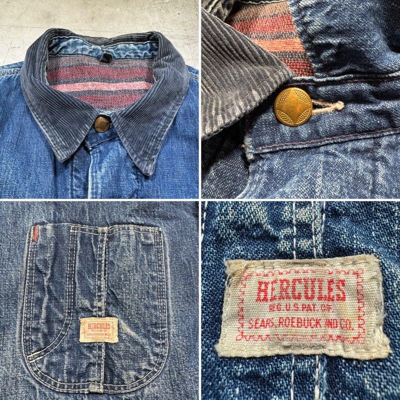 50's 60's HERCULES ブランケットライナーデニムカバーオール - メルカリ