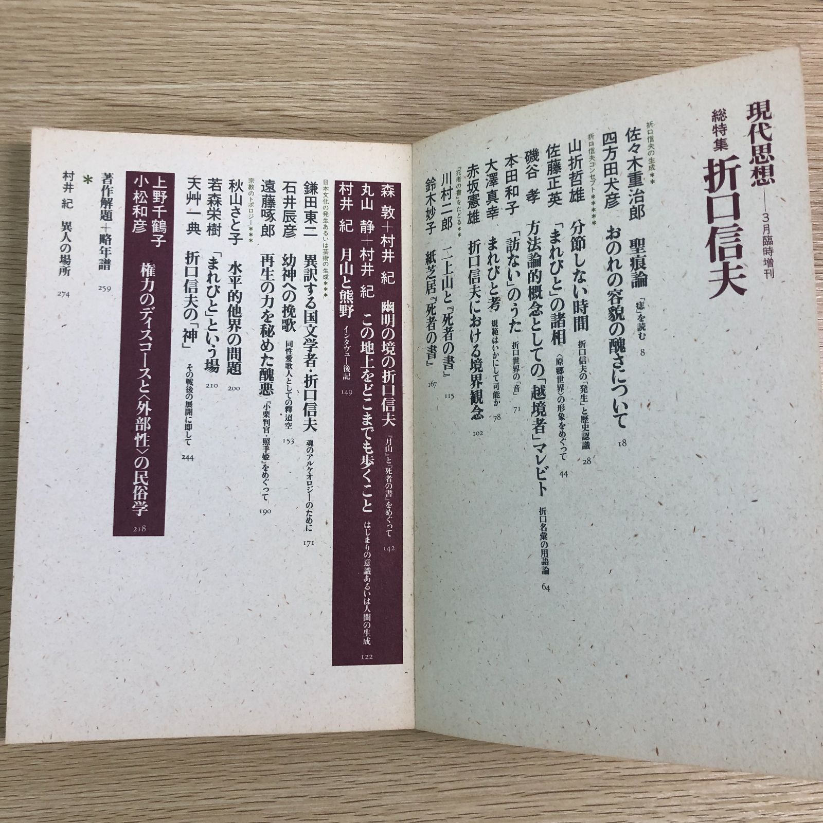 おまけ本追加！】現代思想3臨時増刊 1987 Vol.15-4 総特集折口信夫