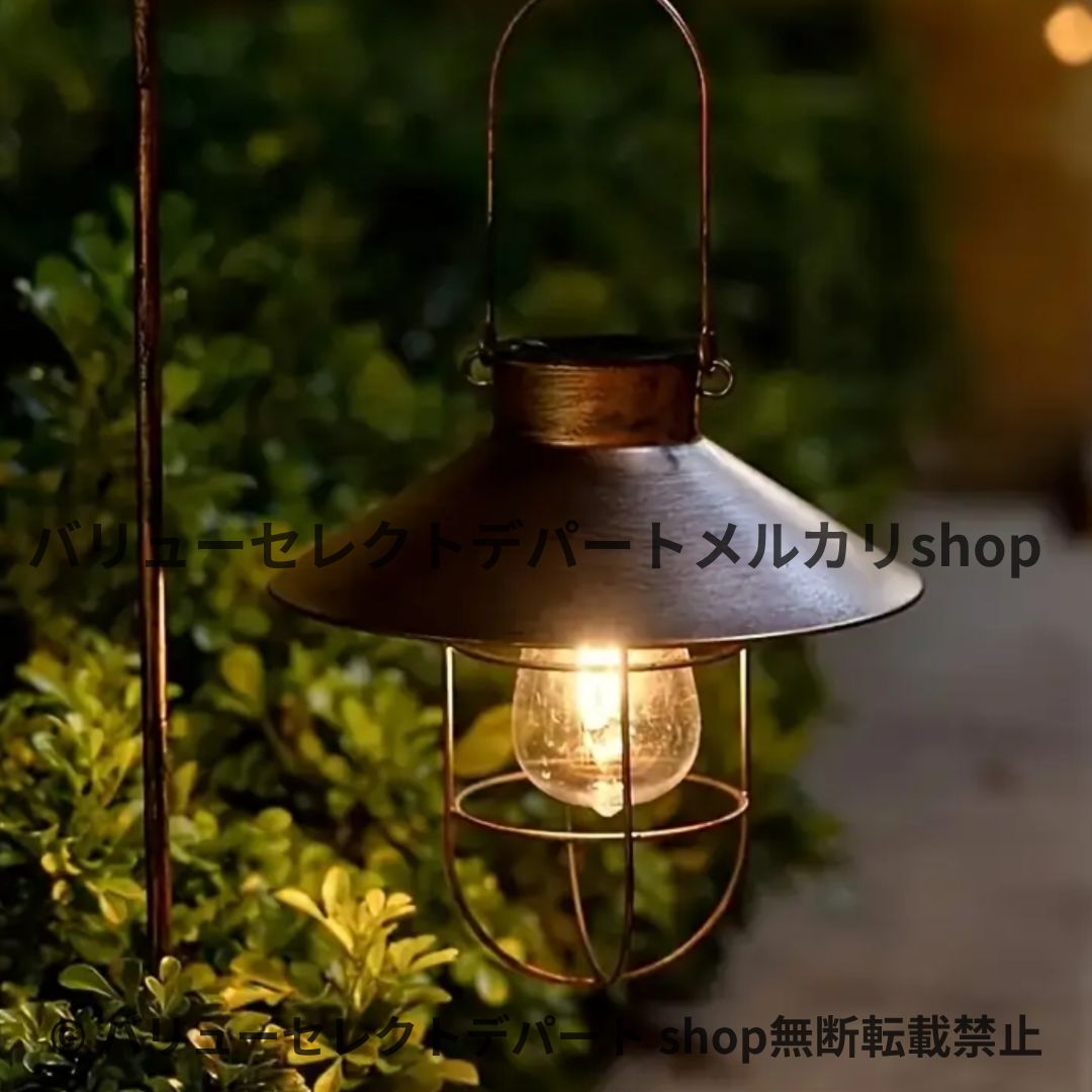 ソーラーライト LED おしゃれ 屋外 アンティーク 防水 かわいい 吊り下げ 屋外 照明 ガーデン 太陽光 ブラウン モダン 差し込み 庭 ソーラー 防水 センサー ガーデンライト レトロ ソーラー ラ