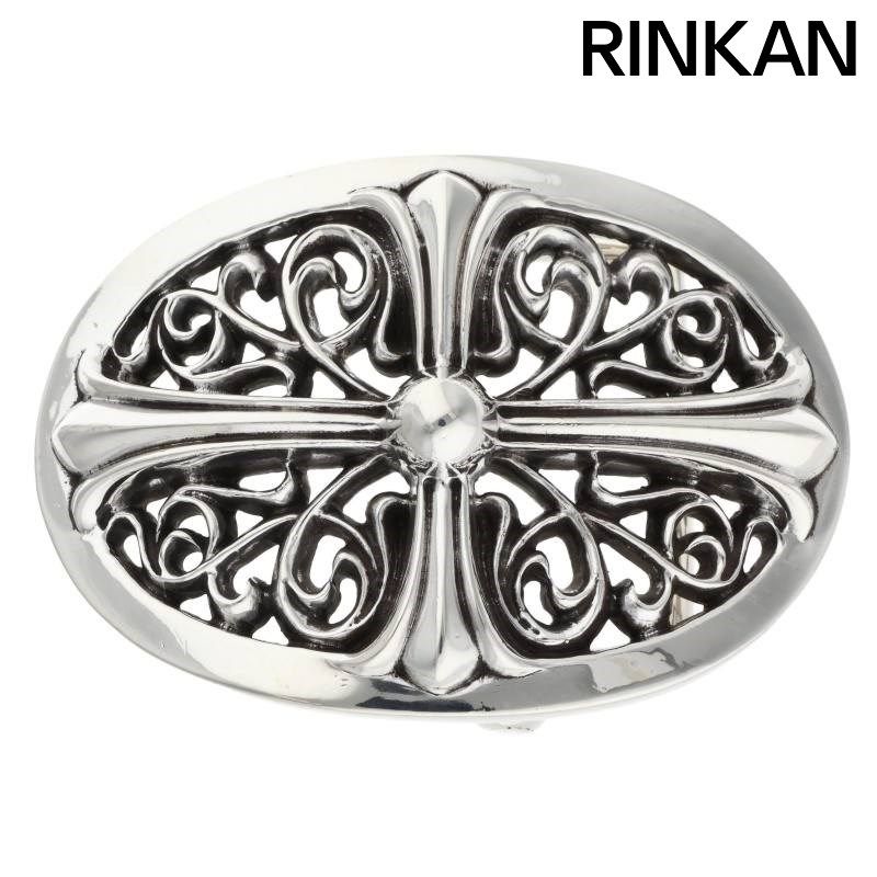 クロムハーツ BUCKL OVAL CROSS1.5 1.5クラシックオーバルクロス シルバーバックル メンズ