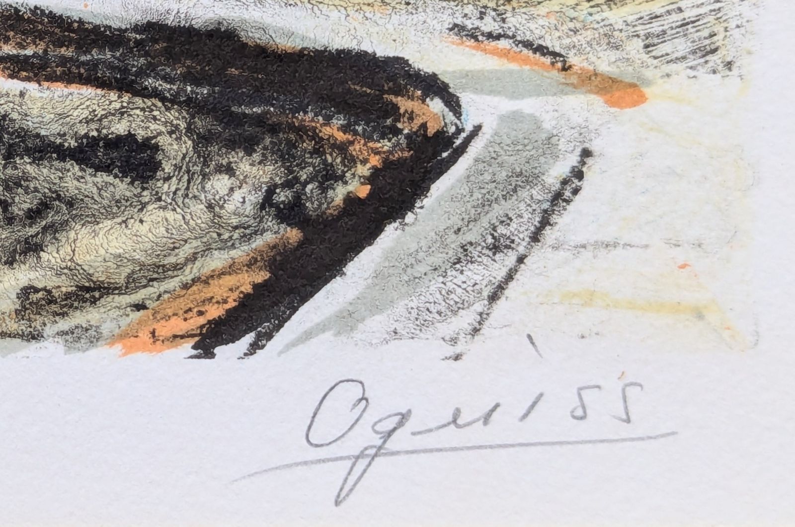 真作】【美品】荻須高徳「通り道」【リトグラフ】【直筆サイン】