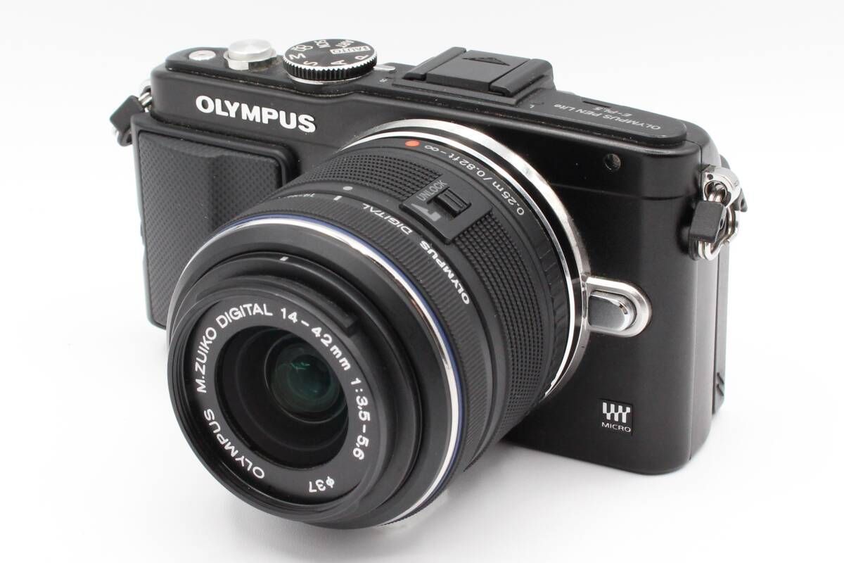 外観 ショット数2082回 オリンパス OLYMPUS PEN Lite E-PL5 ミラーレス一眼 ブラック バッテリー ♯369