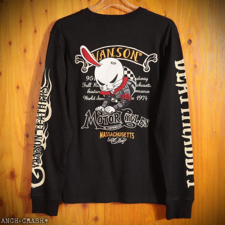 バンソン VANSON×T.F.O.A（武装戦線）デスラビット刺繍 長袖シャツ