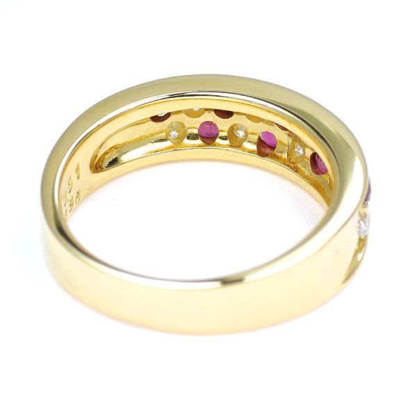 K18YG ルビー ダイヤモンド リング 0.51ct D0.36ct - メルカリ 