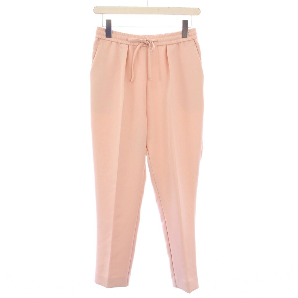 ヨリ yori スティックパンツ テーパード スラックス タック イージーウエストゴム ストレッチ ワン 38 ピンク YR2222-026SP-2 BB