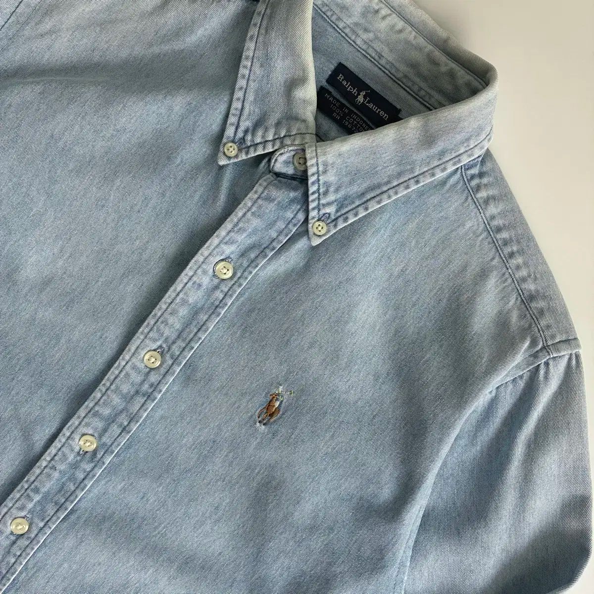 Polo ポロ Ralph Lauren ラルフローレン 90 s ウォッシング デニム シャツ