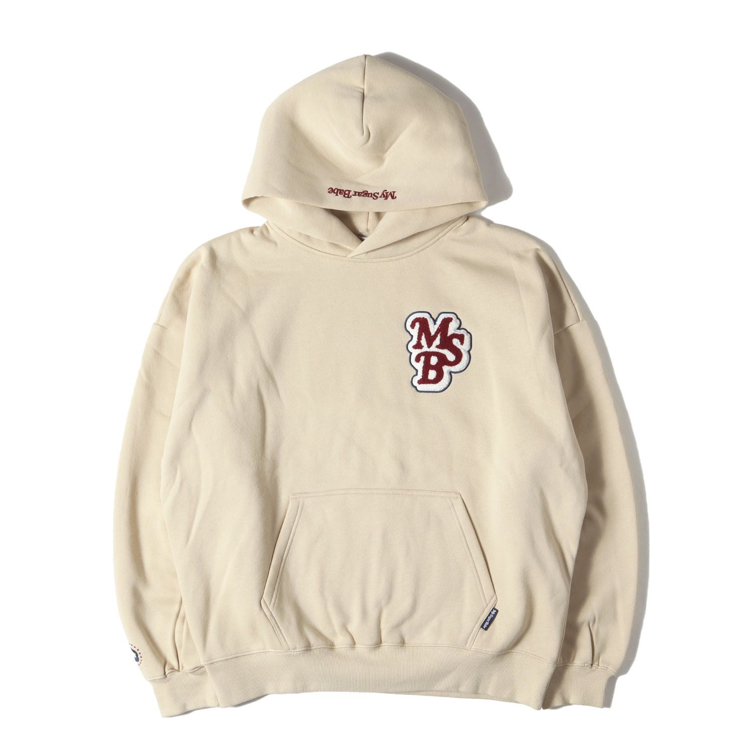 新品 My Sugar Babe/MSB マイシュガーベイブ パーカー サイズ:L シェニールワッペン スウェット パーカー (MSB Wappen  hoodie) アイボリー トップス フーディー【メンズ】 - メルカリ