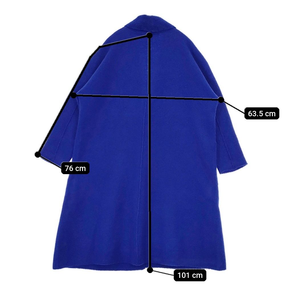 KEI Hayama PLUS 縮絨 ウール コート ブルー レディース ケイハヤマプラス【中古】5-1007T△ KEI Hayama PLUS 縮絨 ウール コート ブルー レディース ケイハヤマ