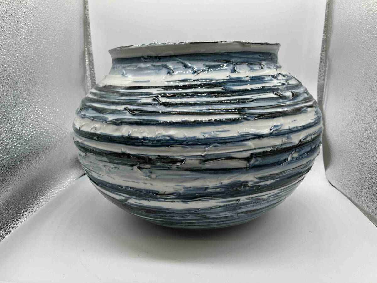 日展作家【草場正人】有田焼 花瓶