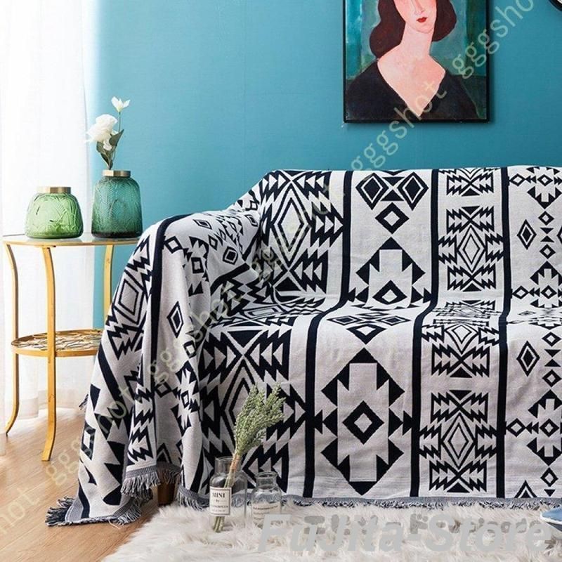 無地 マルチカバー 長方形 大判 ソファーカバー 北欧風 1 2 3人掛け 厚手 おしゃれ ブランケット ウォッシャブル かわいい キルト ベッドカ MARWIL-DEMENAGEMENTS_CH