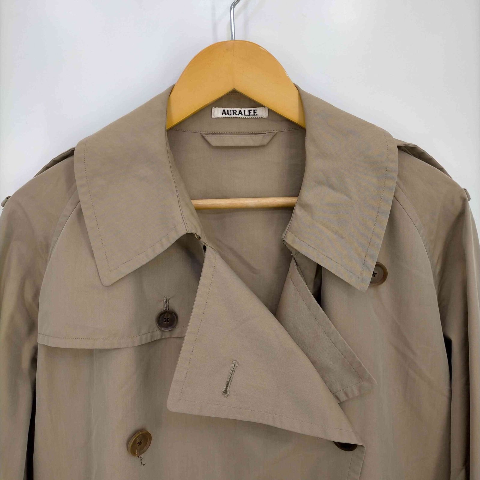 オーラリー AURALEE FINX POLYESTER BIG TRENCH COAT トレンチコート 