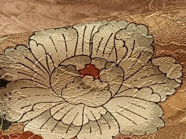 平和屋着物○訪問着 刺繍 流水草花文 暈し染め 金糸 正絹 逸品