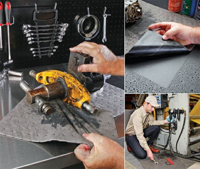 ミディアムウェイト吸収マット 幅38cm x 長さ51cm オイル 液体吸着マット MAT154 PIG ピグ