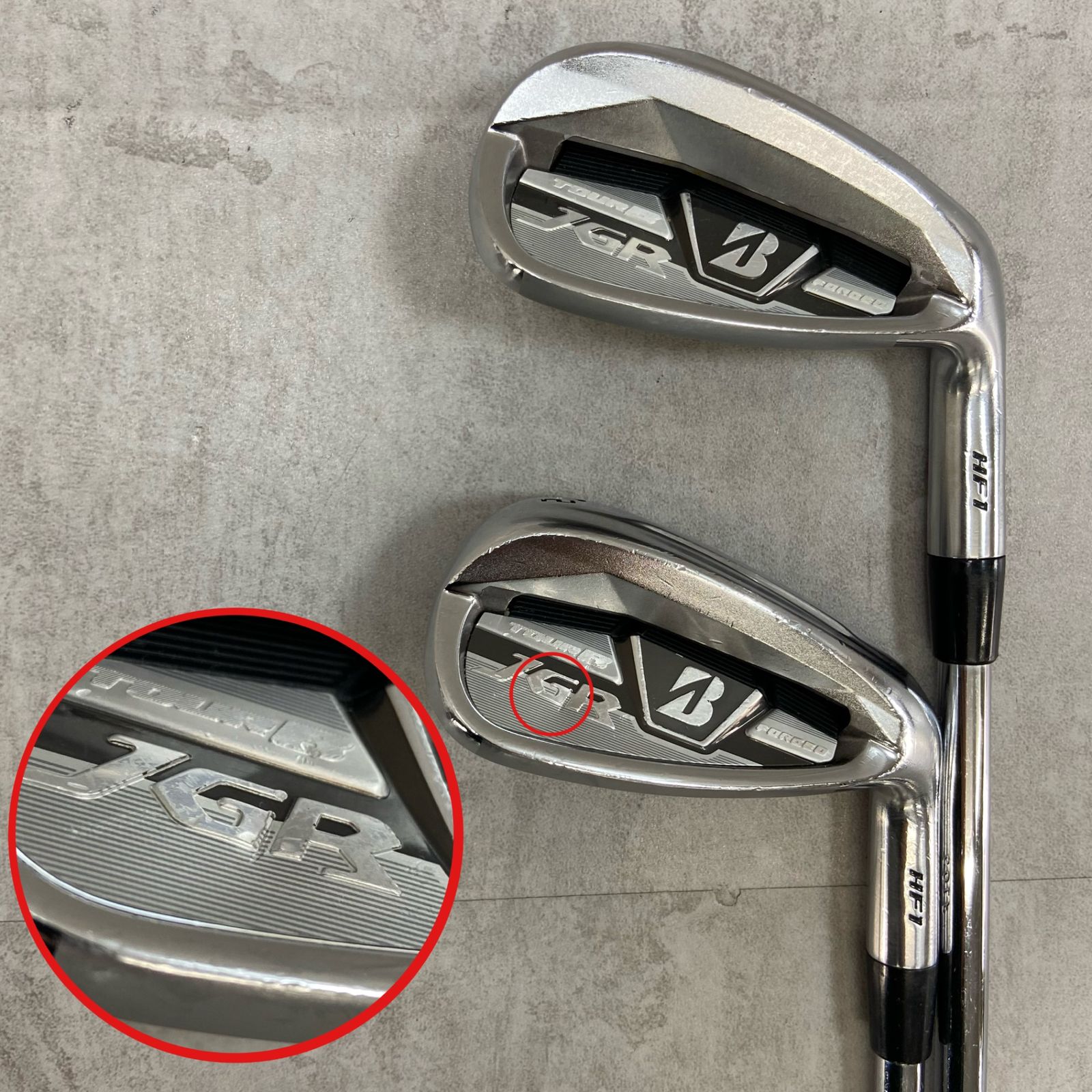 お買い得品！【中古ゴルフクラブ】(5本セット)ブリヂストン TOUR B JGR HF1 アイアン 2017 NSプロ ZELOS 8 7〜9.PW1.PW2【14日間返品OK】 ブリヂストン JGR TOURB HF1 メンズゴルフ アイアンセット 5本 右利き