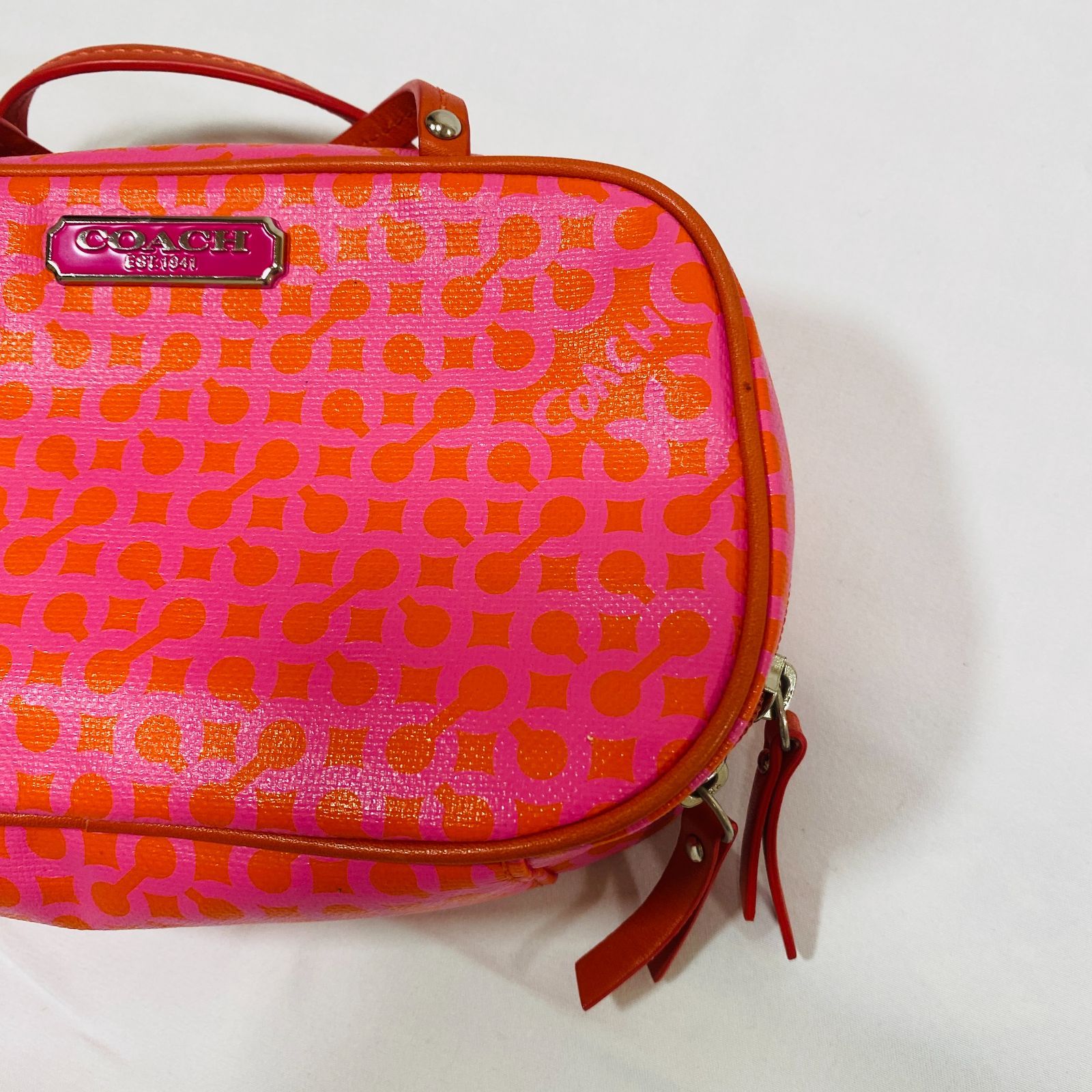 COACH コーチ ポーチ ピンク 美品 - メルカリ