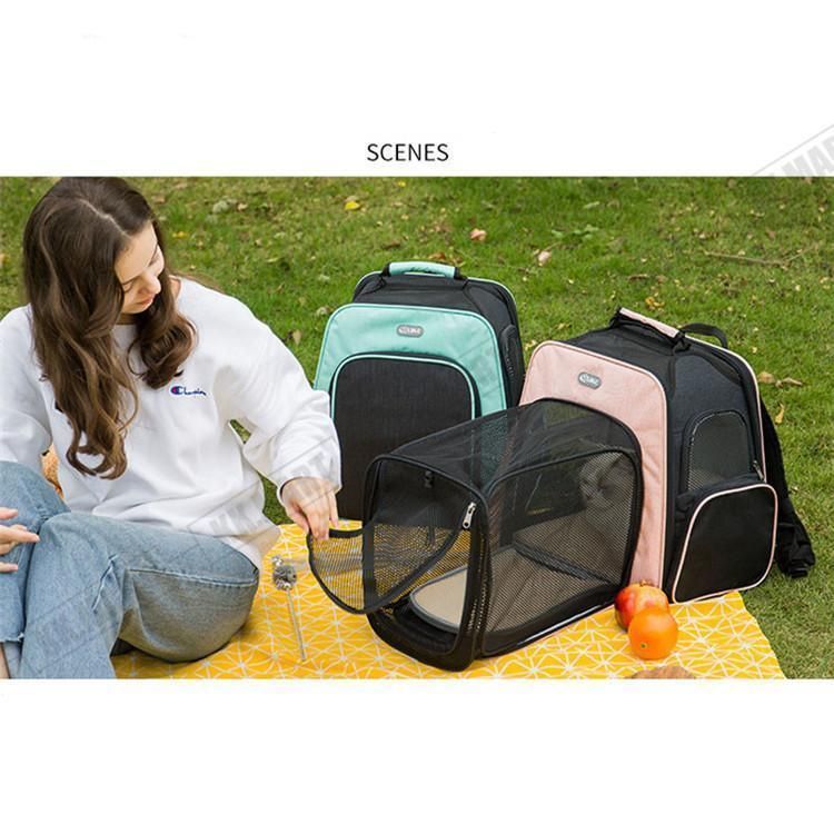 ペットバックキャリーバッグ拡張型リュックトラベル折りたたみバッグペットバッグ折りたたみバッグ犬猫小動物避難旅行軽量おしゃれ小型犬小型犬