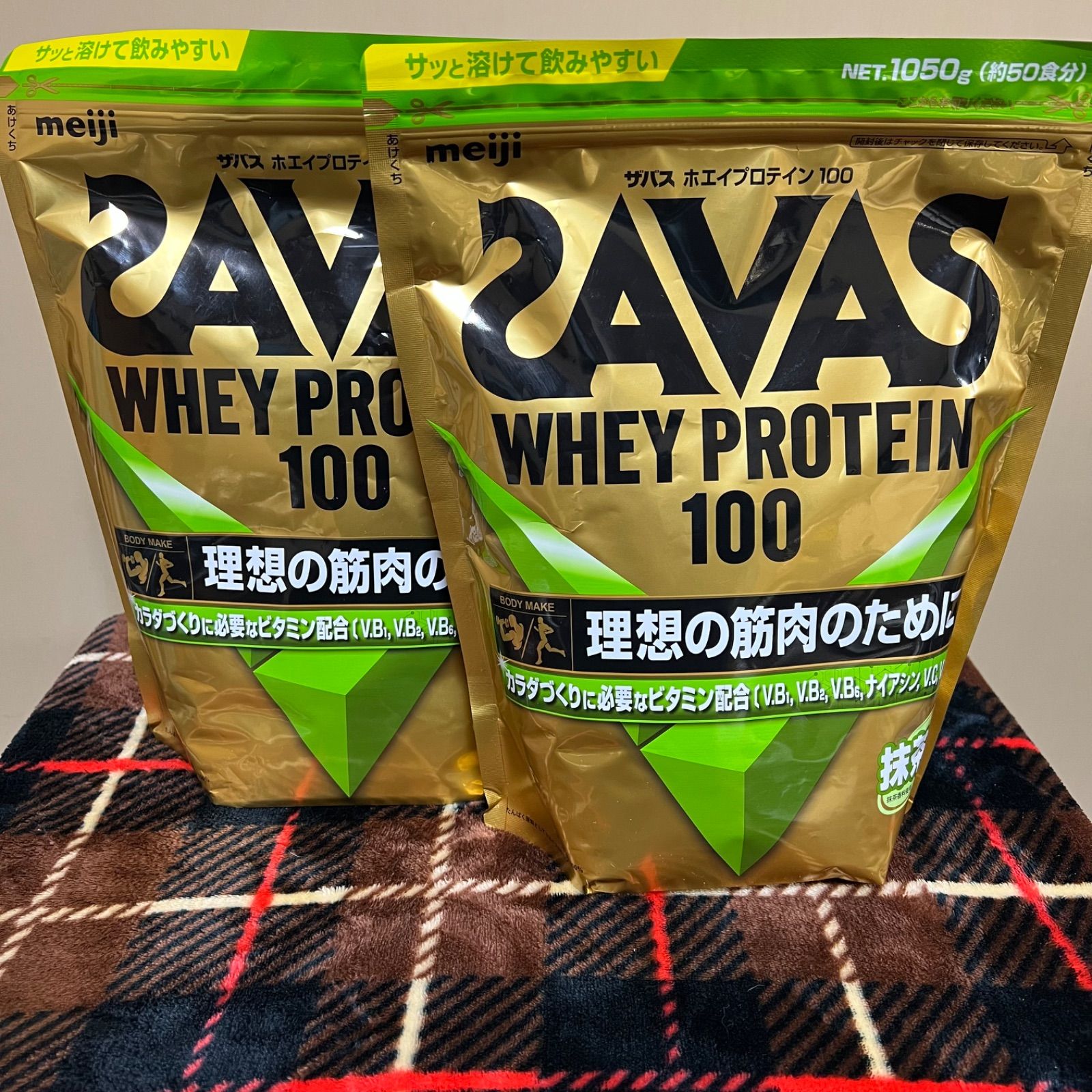 SAVASホエイプロテイン100 抹茶風味1050g 2袋セット - メルカリ