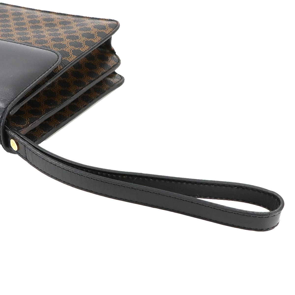 美品 セリーヌ CELINE マカダム セカンド クラッチ バッグ ポーチ PVC