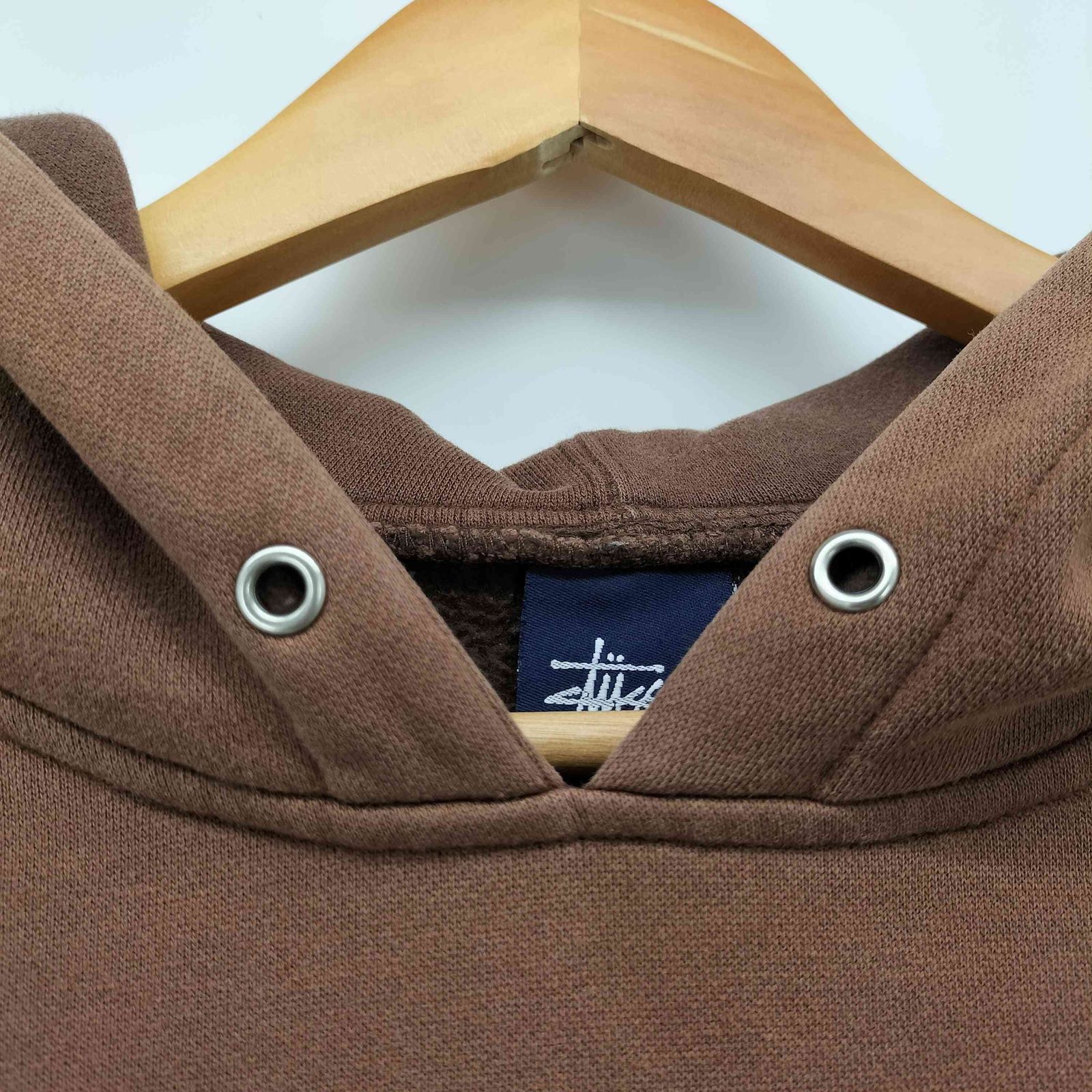 ステューシー Stussy 00S 紺タグ STUCCIプリント 裏起毛 プルオーバー 