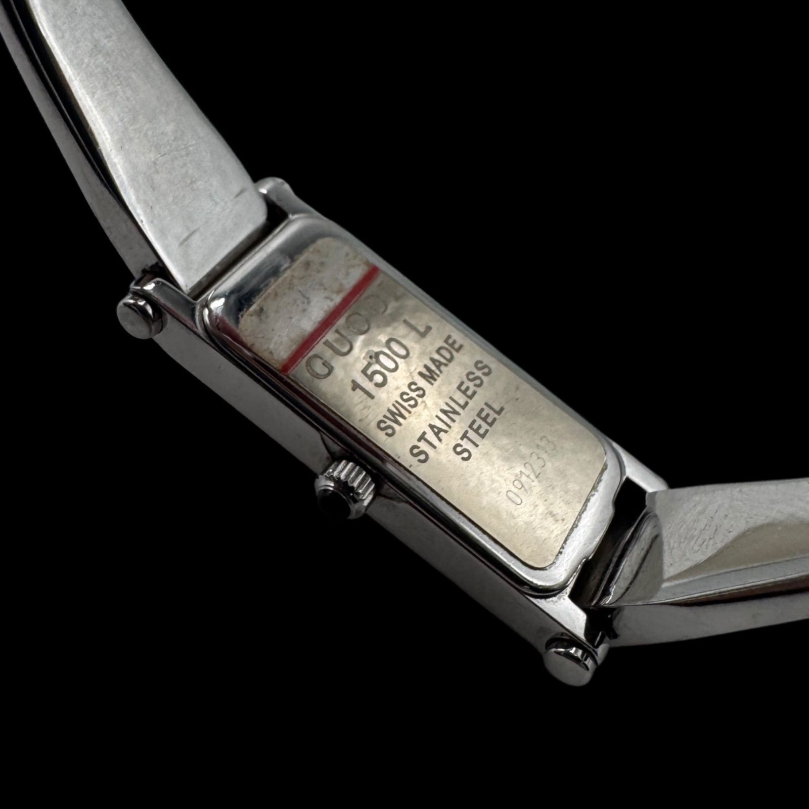 新品電池稼働 良品 GUCCI グッチ 1500L ピンクシェル文字盤 レディース