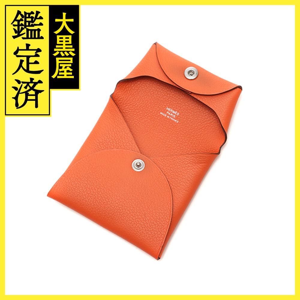 HERMES エルメス バスティア コインケース オレンジ エヴァー