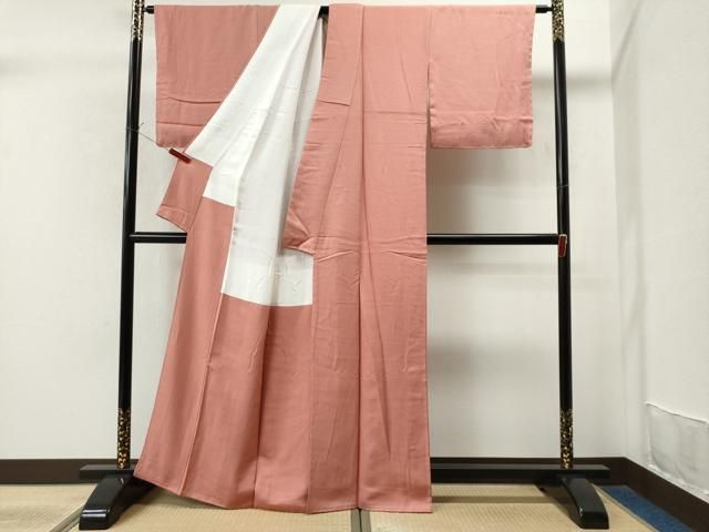 平和屋着物□上質な色無地 珊瑚色 正絹 逸品 未使用 CAAR2009yc - メルカリ