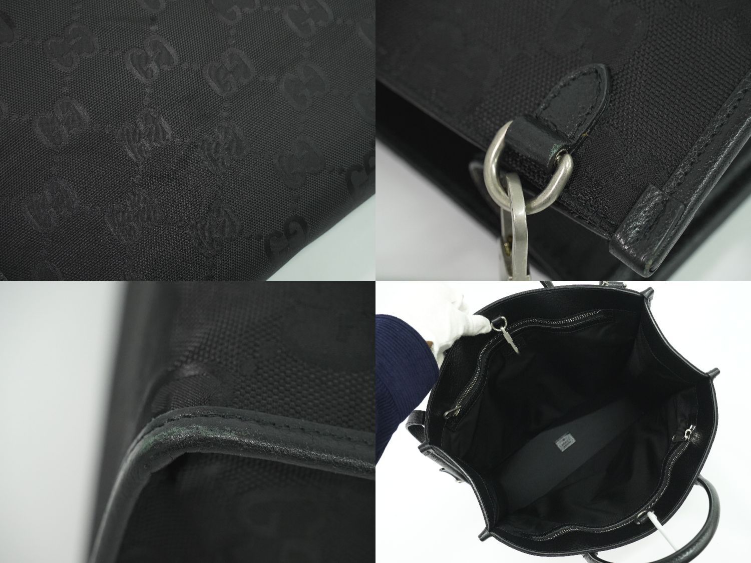 本物 グッチ GUCCI オフザグリッド GGナイロン 2WAY ショルダーバッグ