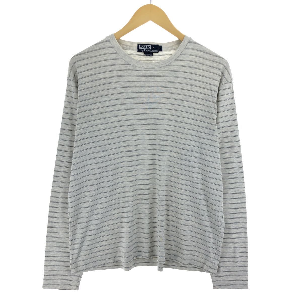 古着 ラルフローレン Ralph Lauren POLO by Ralph Lauren ボーダー柄 ロングTシャツ ロンT メンズL/eaa465414