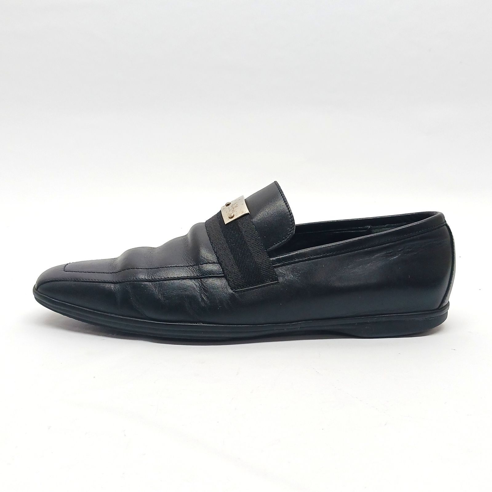 GUCCI ビジネスシューズ　サイズ29.0cm GUCCI グッチ ビジネスシューズ ローファー プレート ブラック