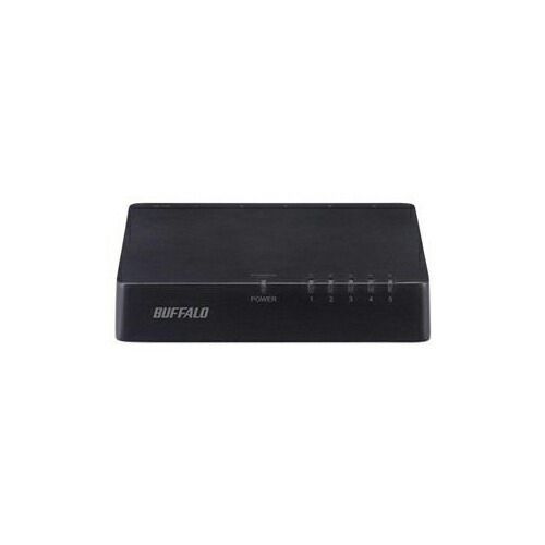 数量限定，新品 BUFFALO バッファロー 10/100Mbps対応スイッチングHub プラスチック筐体/電源外付けモデル(5ポート) ブラック LSW4-TX-5EP/BKD スイッチングハブ
