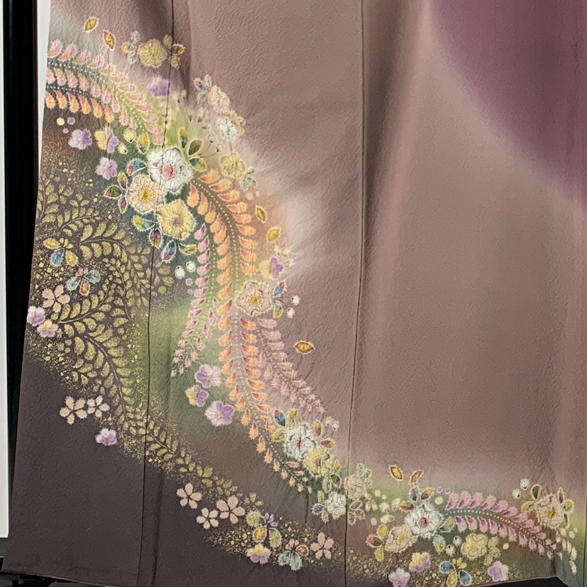 訪問着 身丈161cm 裄丈65.5cm M 袷 徳永憲峯 落款 辻が花 金彩 ぼかし  