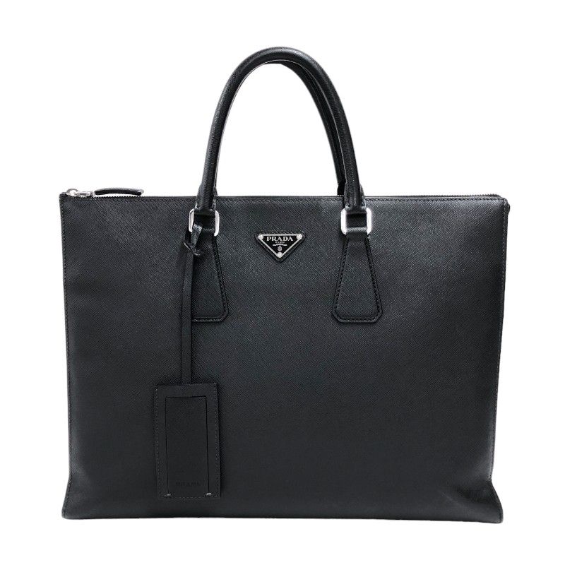 プラダ PRADA サフィアーノ ブリーフケース 2VG039 ブラック サフィアーノレザー メンズ ブリーフケース
