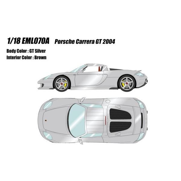 ミニカー　1/18 Porsche Carrera GT 2004(GTシルバー) [EML070A] 1/18 Porsche Carrera GT 2004 GTシルバー【EML070A】 | メイク