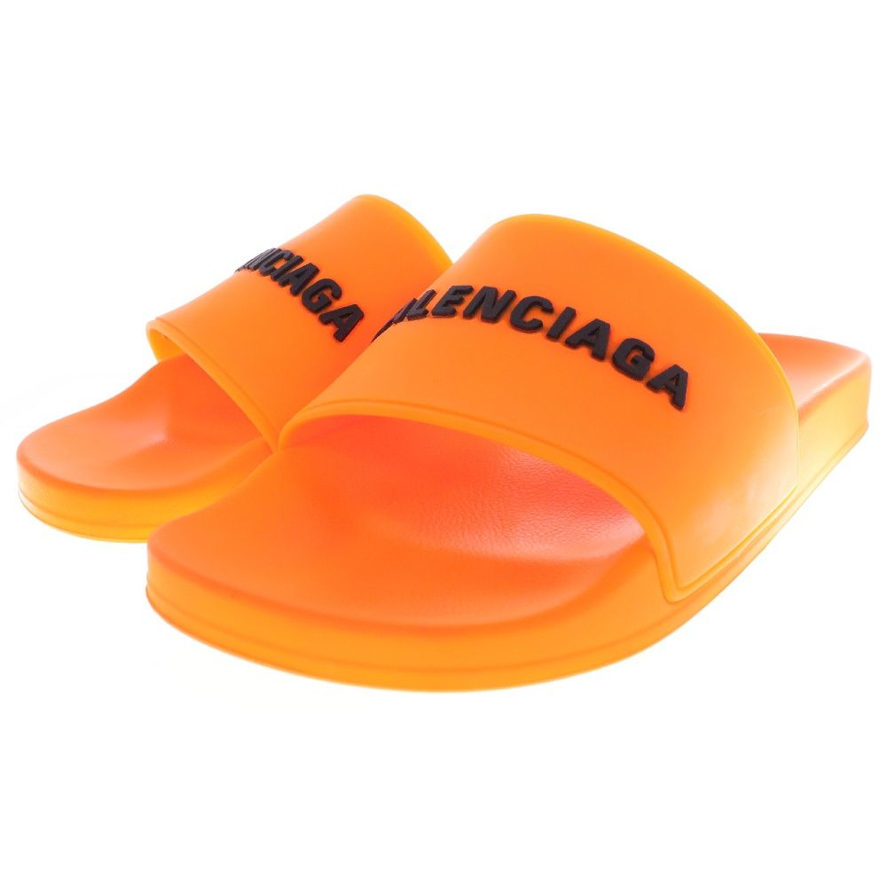 BALENCIAGA バレンシアガ メンズ ロゴ ラバースライド サンダル BALENCIAGA (バレンシアガ) Logo Rubber Slides ロゴラバー