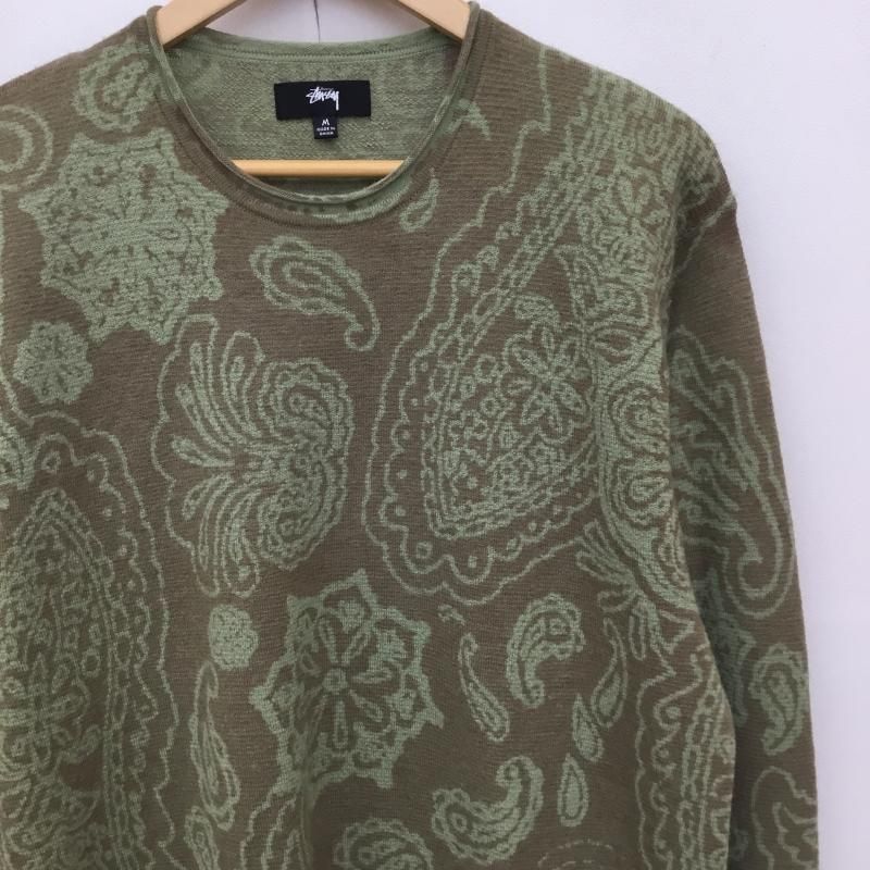 STUSSY sweater ペイズリー柄 モヘアニット ニットセーター STUSSY ステューシー ニット、セーター 長袖 PAISLEY SWEATER