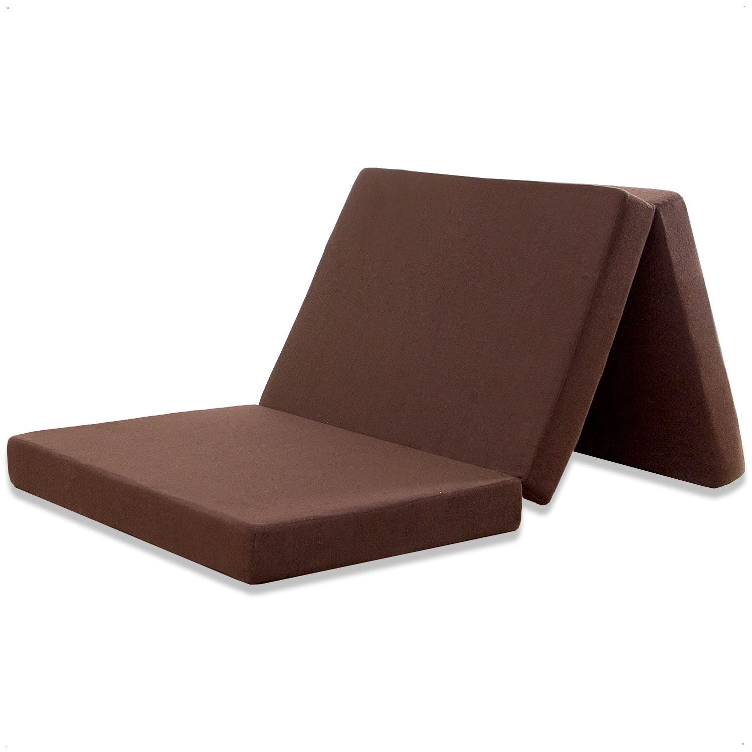 120㎝】フロアマット ごろ寝マット 三つ折り レザー 合皮 低反発 日本