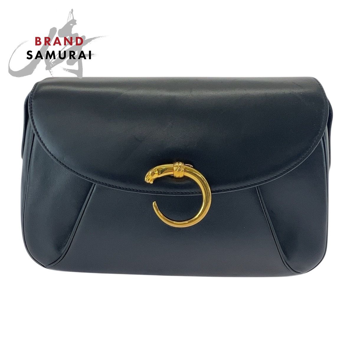 美品 CARTIER カルティエ パンテール ブラック 黒 ゴールド金具 レザー 