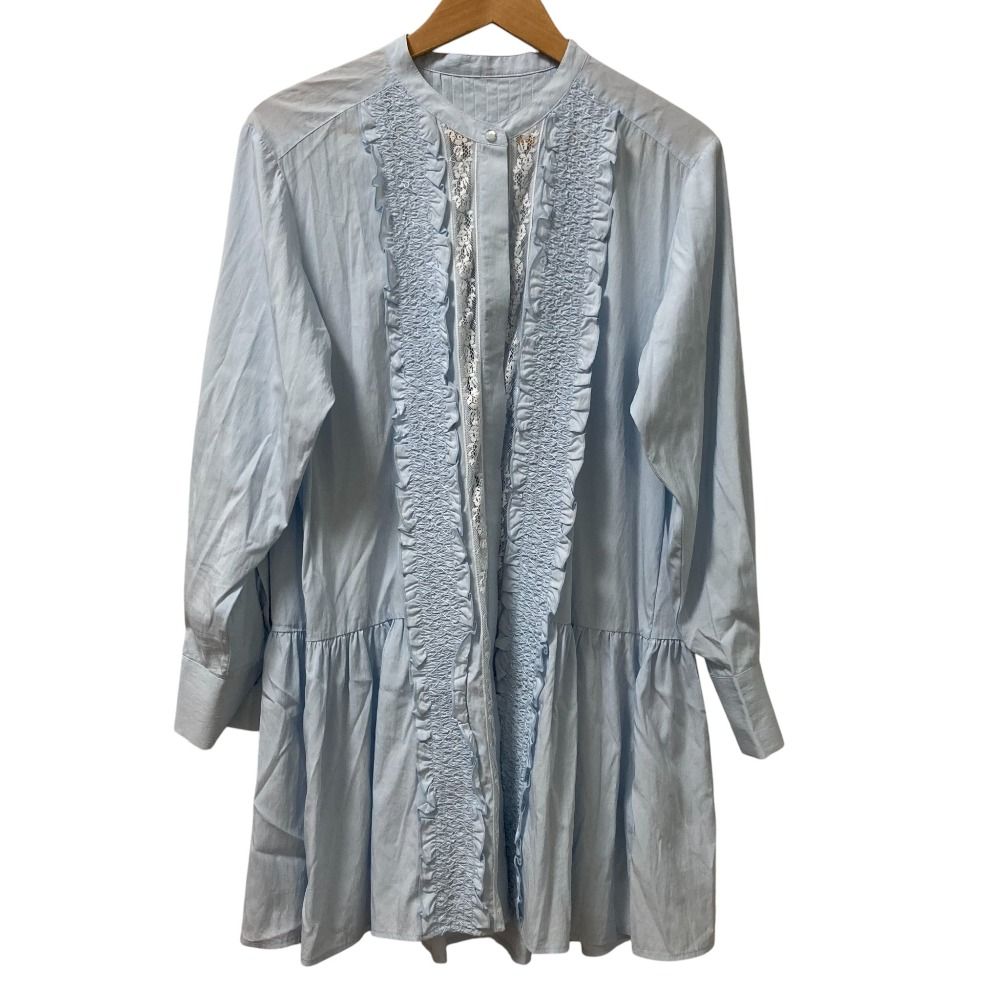 25SS FURFUR ファーファー コットンレース ワンピース RWFO251008 ワンサイズ サックスブルー レディース 古着