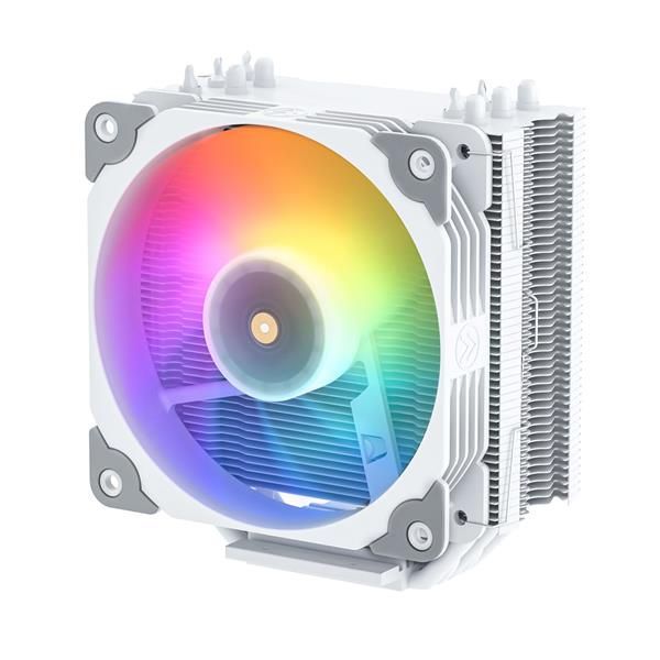WHITE Vetroo CPUクーラー 120mm RGB LED搭載 CPUファン 空冷 PWMファン ヒートパイプ 静音 Intel/AMD対応 V5