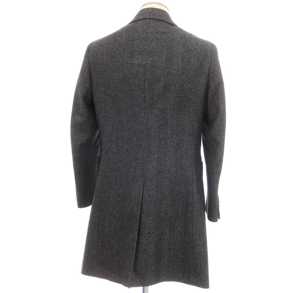 ユニバーサルランゲージ　ロングチェスターコート　ウール　美品　ネイビー　XL ユニバーサルランゲージ ウールコート s ユニバーサルランゲージの