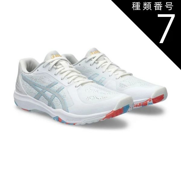 種類7 24.5cm 取寄せ アシックス シューズ DYNAFEATHER WHITE|PURE SILVER 1073A064-100ダイナフェザー インドアスポーツ ユニセックス 男女兼用 ASICS