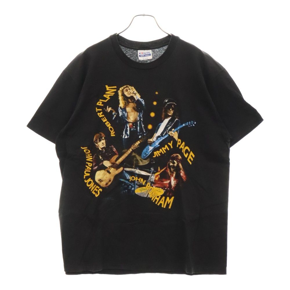 VINTAGE (ヴィンテージ) 90s LED ZEPPELIN LIVE TEE レッド ツェッペリン ライブ 両面プリント Tシャツ 半袖 カットソー ブラック