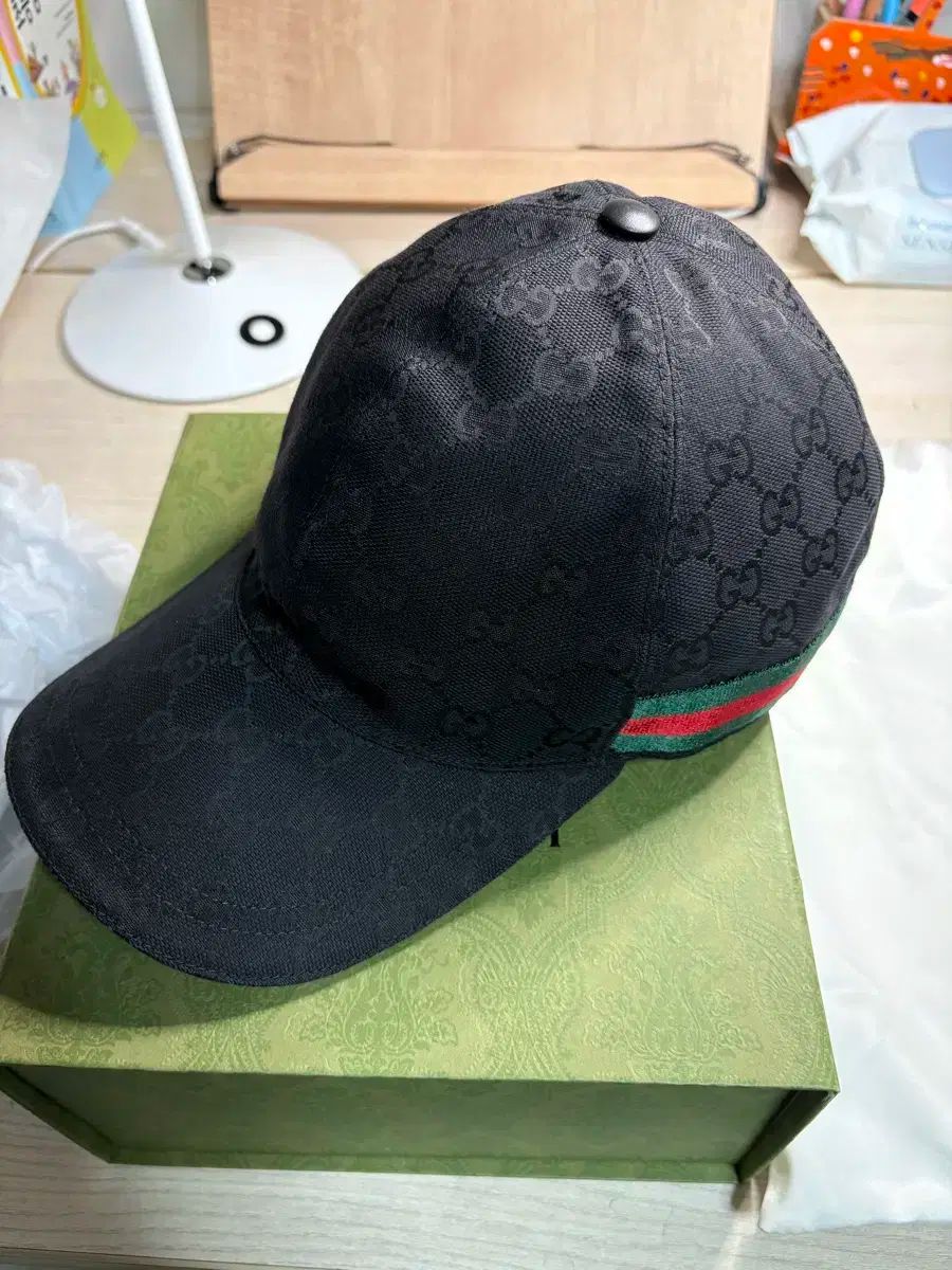 ❤️ GUCCI グッチ オリジナル GG ウェブ ベースボール ハット ブラック XL