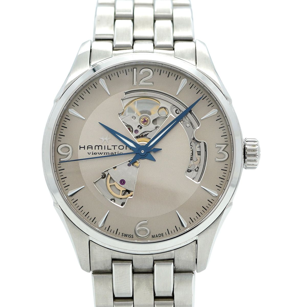 5wwm0184 ハミルトン ジャズマスター H32705121 スケルトン文字盤 腕時計 メンズ