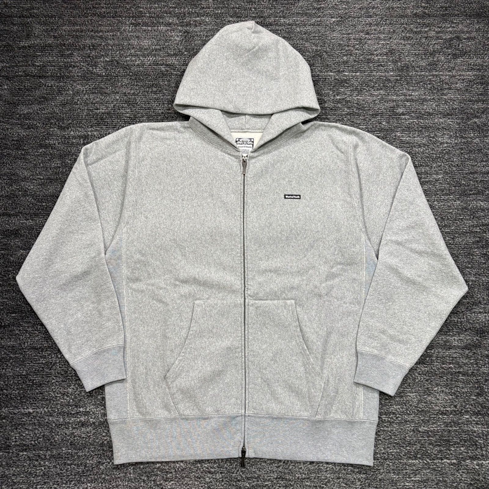 未使用品 Wasted Youth Heavy Weight Zip Hoodie Grey 2XL ウエス