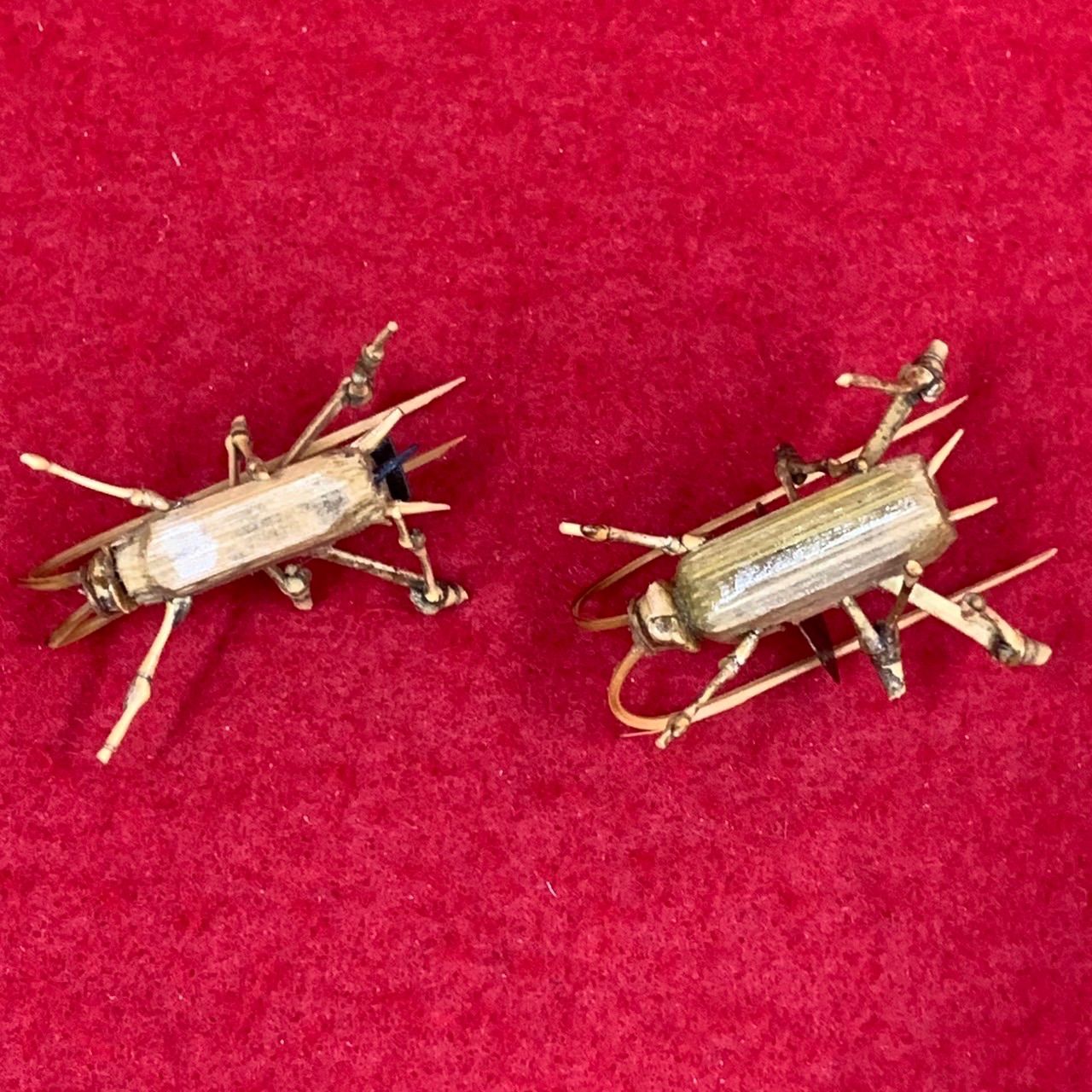 鈴虫 一対 竹細工 竹製虫 昆虫模型 置物 - メルカリ