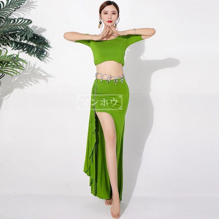 新品未使用タグ付 オレンジ色 素敵過ぎる ベリーダンス ドレス 衣装