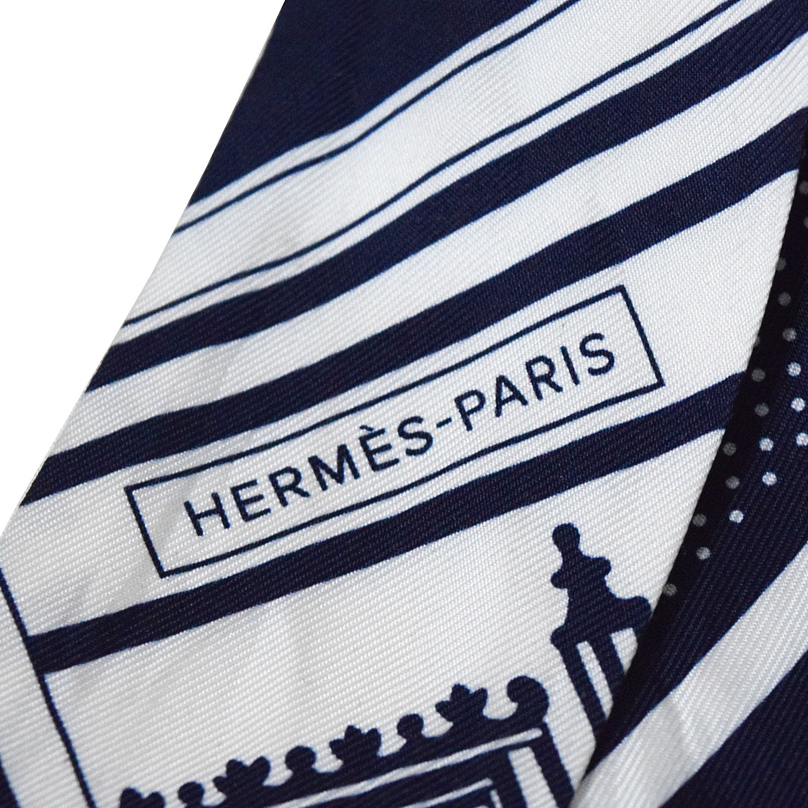 【美品】HERMES エルメス ツイリー ジョージワシントンの馬車 エルメス ツイリー ジョージワシントンの馬車 シルク マリン