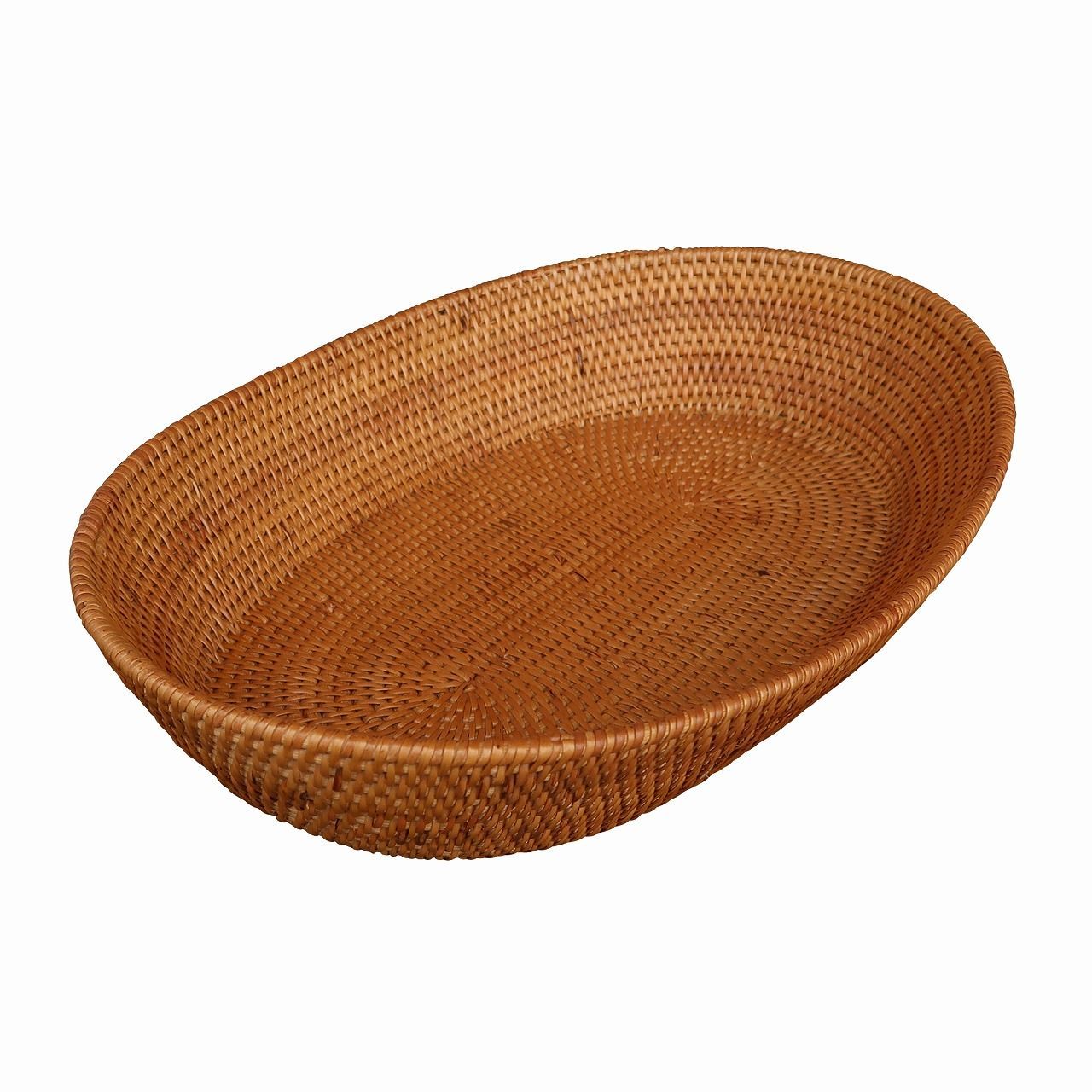 アタ フルーツバスケット オーバル 29X20 バリ島 果物カゴ くだもの