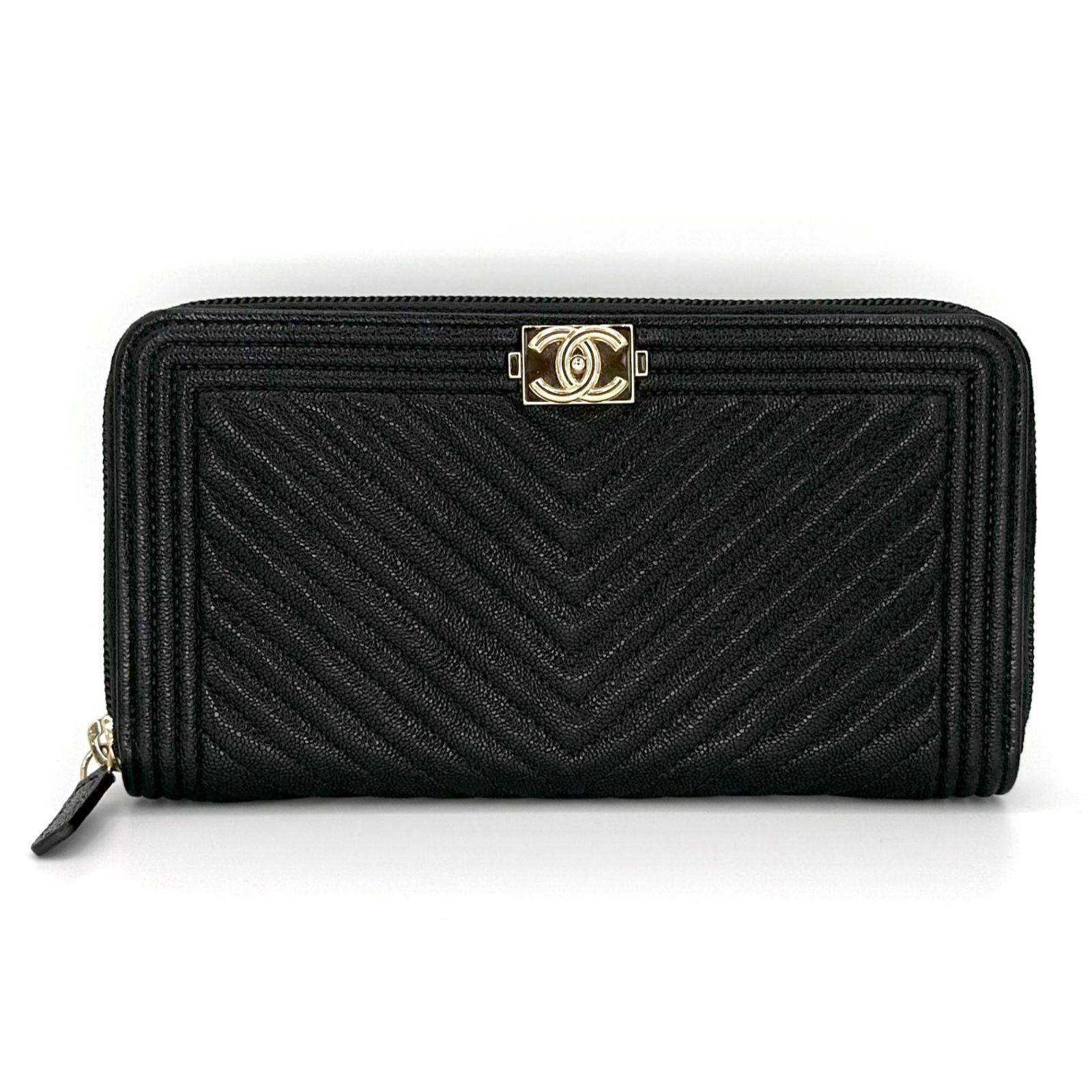 CHANEL】シャネル ボーイシャネル シェブロンステッチ Vステッチ
